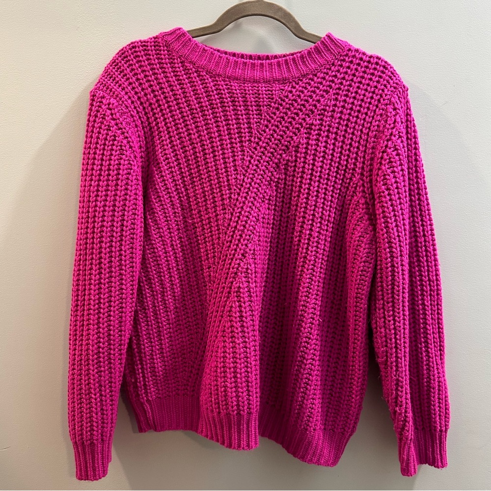 Bright pink cozy thick sweater!